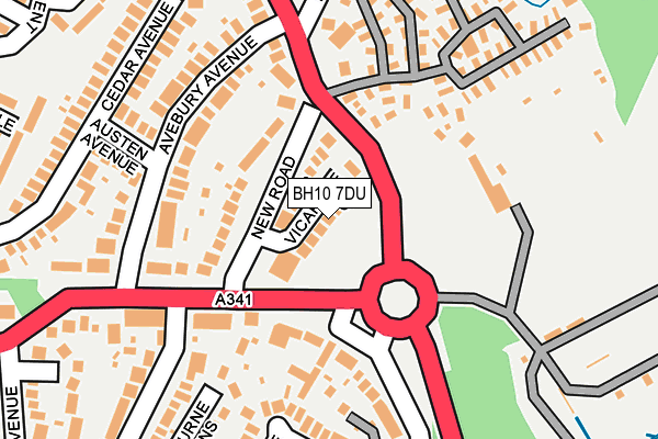 BH10 7DU map - OS OpenMap – Local (Ordnance Survey)
