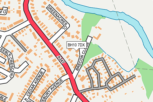 BH10 7DX map - OS OpenMap – Local (Ordnance Survey)