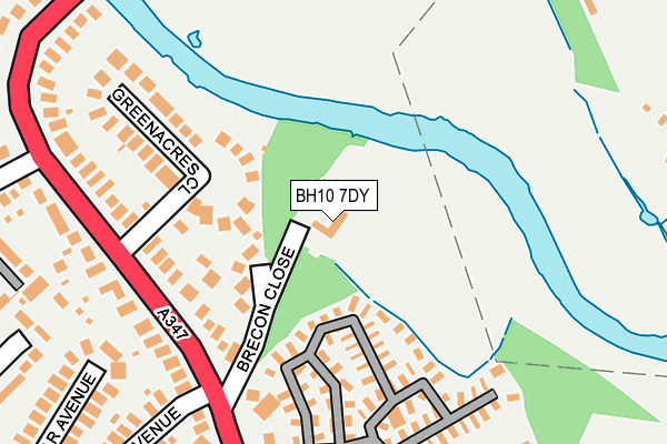 BH10 7DY map - OS OpenMap – Local (Ordnance Survey)