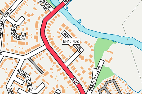 BH10 7DZ map - OS OpenMap – Local (Ordnance Survey)