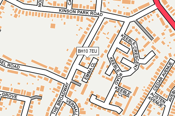 BH10 7EU map - OS OpenMap – Local (Ordnance Survey)