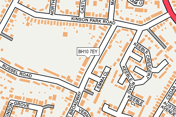BH10 7EY map - OS OpenMap – Local (Ordnance Survey)