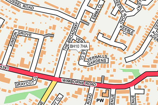 BH10 7HA map - OS OpenMap – Local (Ordnance Survey)