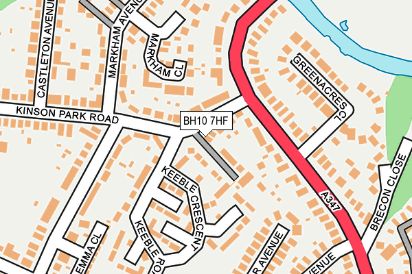 BH10 7HF map - OS OpenMap – Local (Ordnance Survey)