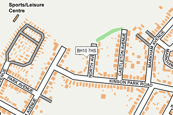BH10 7HS map - OS OpenMap – Local (Ordnance Survey)