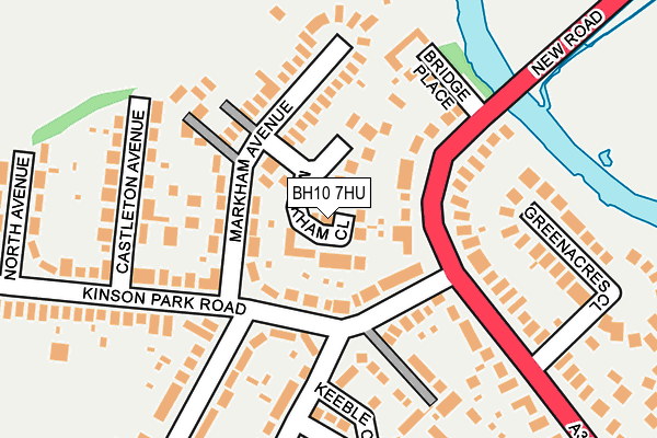 BH10 7HU map - OS OpenMap – Local (Ordnance Survey)