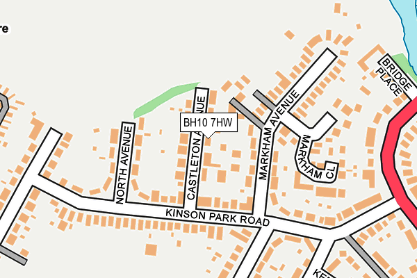 BH10 7HW map - OS OpenMap – Local (Ordnance Survey)
