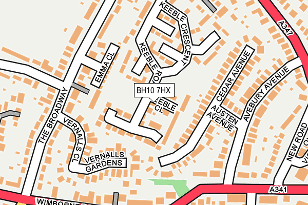 BH10 7HX map - OS OpenMap – Local (Ordnance Survey)