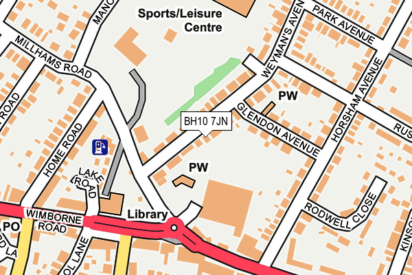 BH10 7JN map - OS OpenMap – Local (Ordnance Survey)