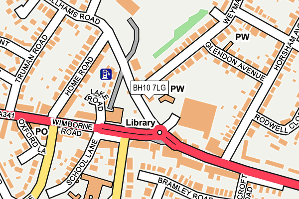 BH10 7LG map - OS OpenMap – Local (Ordnance Survey)