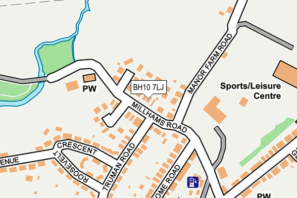 BH10 7LJ map - OS OpenMap – Local (Ordnance Survey)