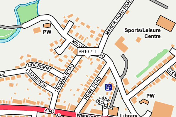 BH10 7LL map - OS OpenMap – Local (Ordnance Survey)