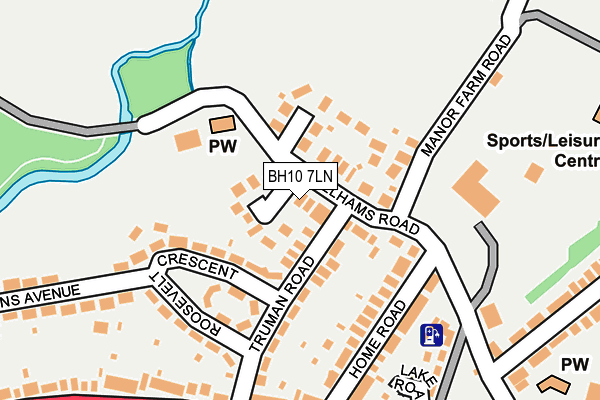 BH10 7LN map - OS OpenMap – Local (Ordnance Survey)