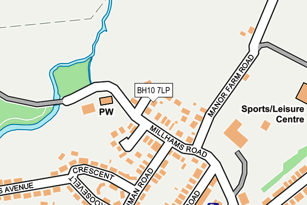 BH10 7LP map - OS OpenMap – Local (Ordnance Survey)