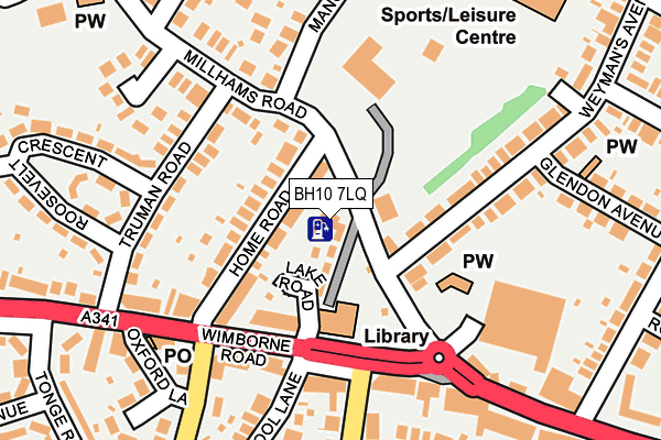 BH10 7LQ map - OS OpenMap – Local (Ordnance Survey)