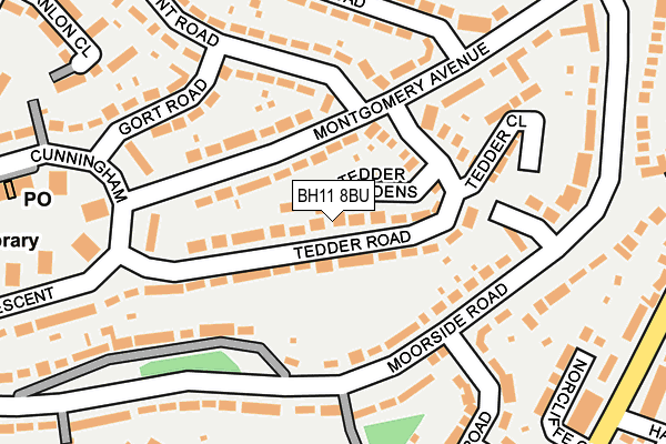 BH11 8BU map - OS OpenMap – Local (Ordnance Survey)