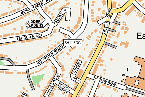 BH11 8DG map - OS OpenMap – Local (Ordnance Survey)