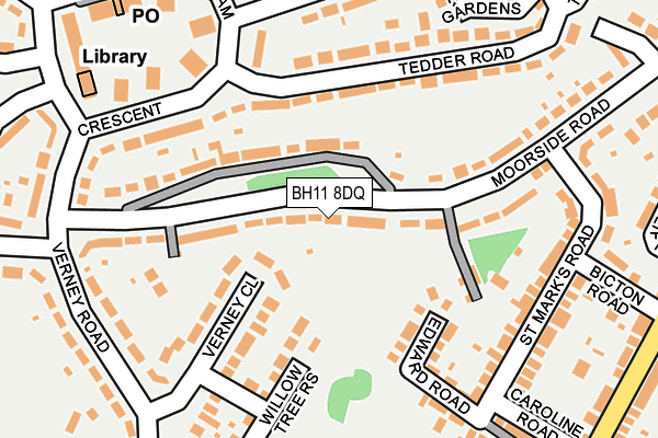 BH11 8DQ map - OS OpenMap – Local (Ordnance Survey)