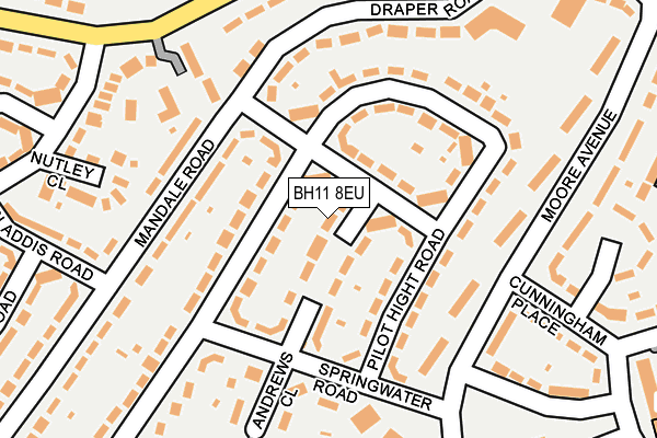BH11 8EU map - OS OpenMap – Local (Ordnance Survey)
