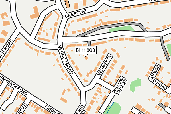 BH11 8GB map - OS OpenMap – Local (Ordnance Survey)