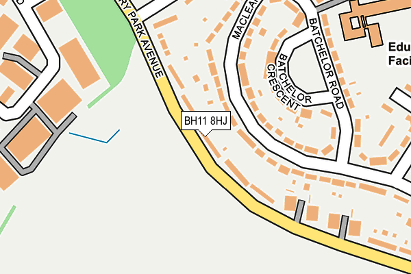 BH11 8HJ map - OS OpenMap – Local (Ordnance Survey)