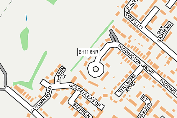 BH11 8NR map - OS OpenMap – Local (Ordnance Survey)
