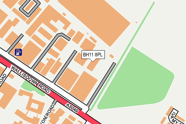 BH11 8PL map - OS OpenMap – Local (Ordnance Survey)