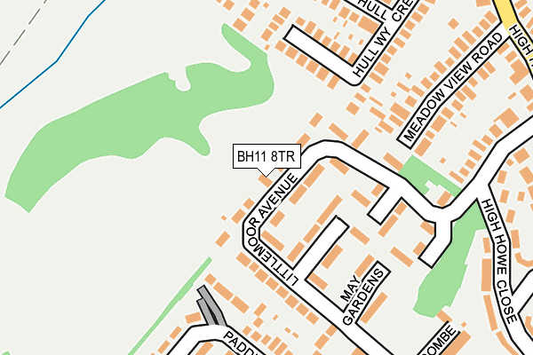 BH11 8TR map - OS OpenMap – Local (Ordnance Survey)