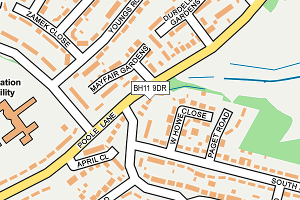 BH11 9DR map - OS OpenMap – Local (Ordnance Survey)