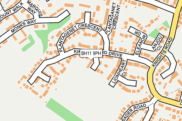 BH11 9PH map - OS OpenMap – Local (Ordnance Survey)