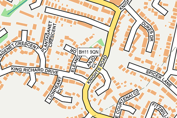BH11 9QN map - OS OpenMap – Local (Ordnance Survey)