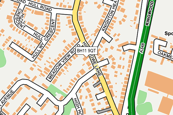 BH11 9QT map - OS OpenMap – Local (Ordnance Survey)