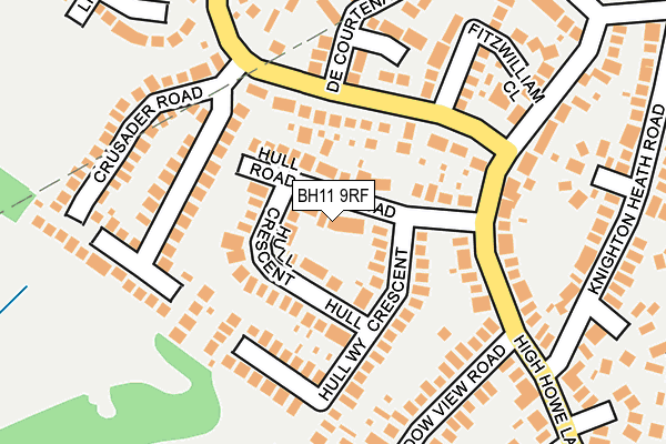 BH11 9RF map - OS OpenMap – Local (Ordnance Survey)