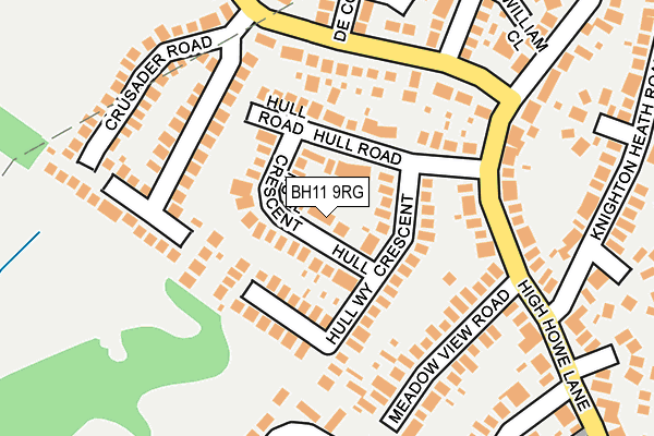 BH11 9RG map - OS OpenMap – Local (Ordnance Survey)
