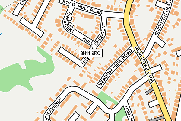 BH11 9RQ map - OS OpenMap – Local (Ordnance Survey)