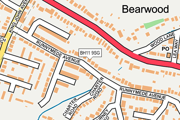 BH11 9SG map - OS OpenMap – Local (Ordnance Survey)