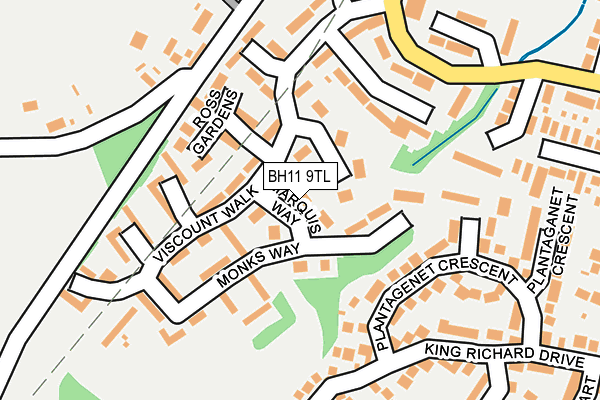 BH11 9TL map - OS OpenMap – Local (Ordnance Survey)