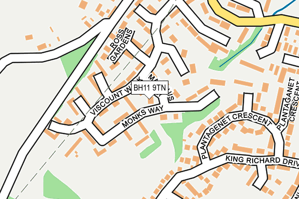 BH11 9TN map - OS OpenMap – Local (Ordnance Survey)