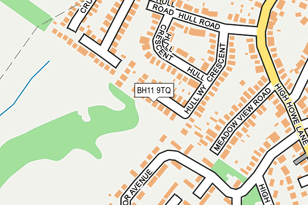BH11 9TQ map - OS OpenMap – Local (Ordnance Survey)