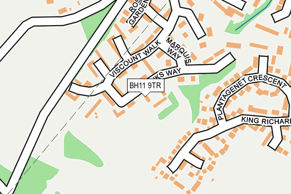 BH11 9TR map - OS OpenMap – Local (Ordnance Survey)