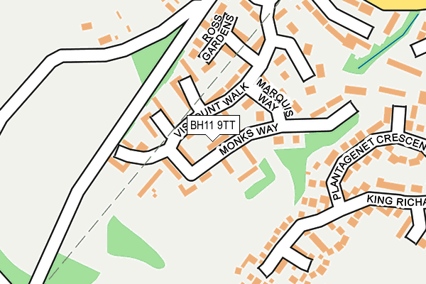 BH11 9TT map - OS OpenMap – Local (Ordnance Survey)