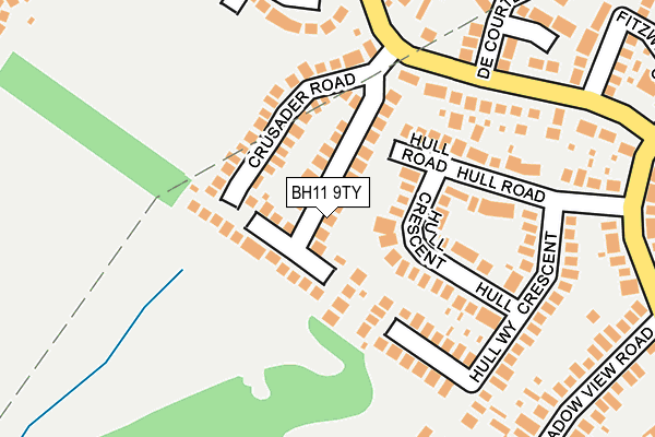BH11 9TY map - OS OpenMap – Local (Ordnance Survey)