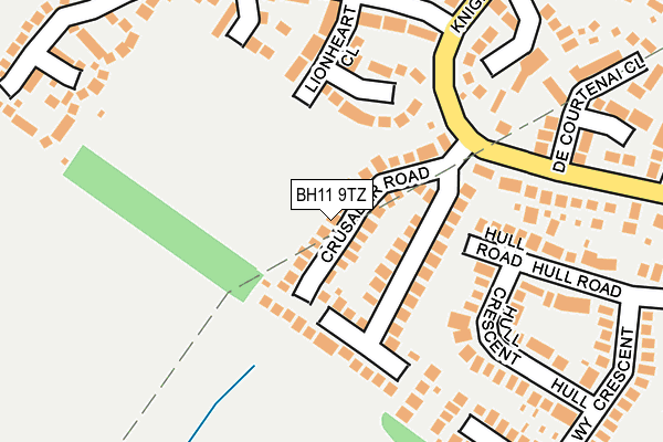BH11 9TZ map - OS OpenMap – Local (Ordnance Survey)