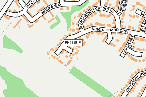 BH11 9UE map - OS OpenMap – Local (Ordnance Survey)