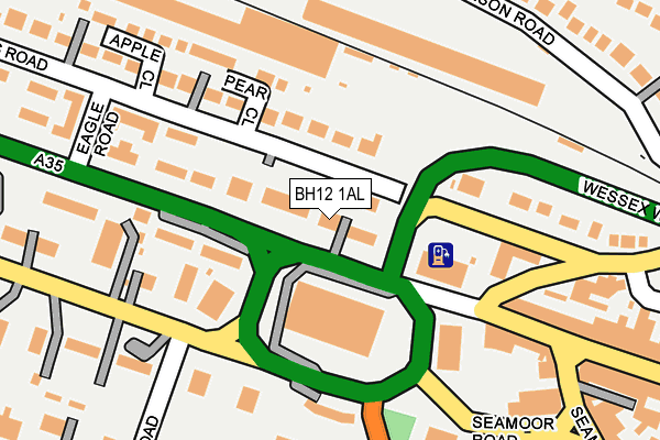 BH12 1AL map - OS OpenMap – Local (Ordnance Survey)