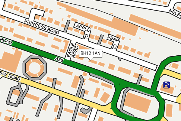 BH12 1AN map - OS OpenMap – Local (Ordnance Survey)