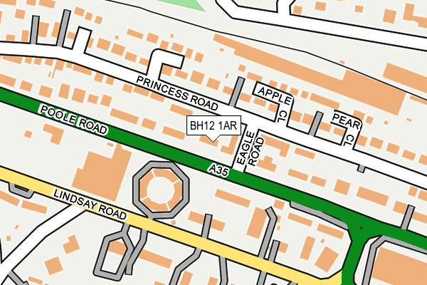 BH12 1AR map - OS OpenMap – Local (Ordnance Survey)