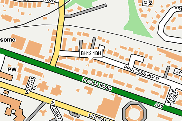 BH12 1BH map - OS OpenMap – Local (Ordnance Survey)