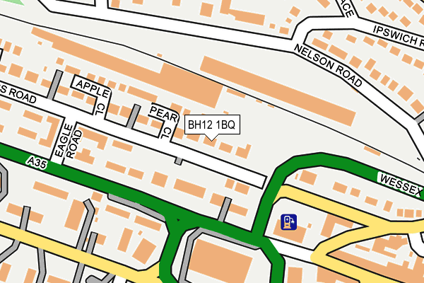 BH12 1BQ map - OS OpenMap – Local (Ordnance Survey)