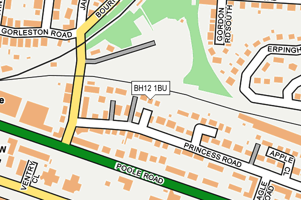 BH12 1BU map - OS OpenMap – Local (Ordnance Survey)
